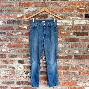 MOTHER The Vamp Fray Skinny‎ Jeans Size 26 Crack the Whip Raw Hem